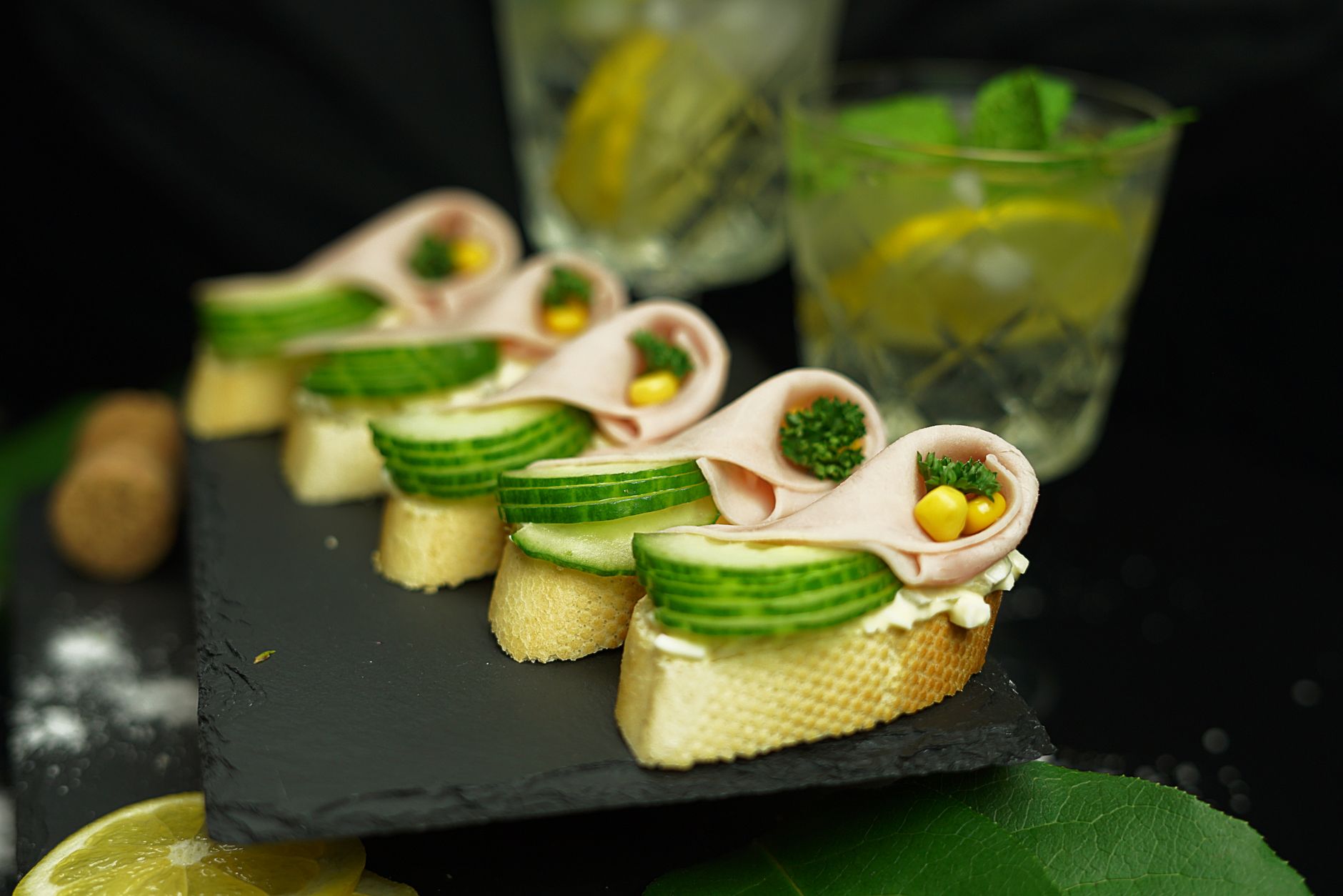 Shrimp and Cucumber Canapes