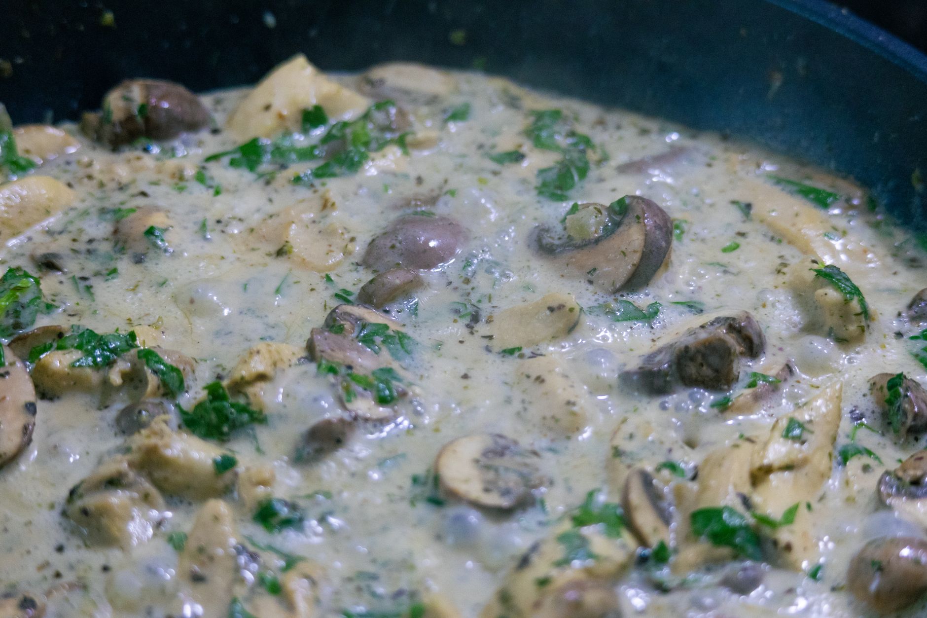 Creamy Garlic Mushroom Chicken