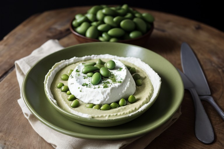 Pea & broad bean hummus with goat’s cheese & sourdough