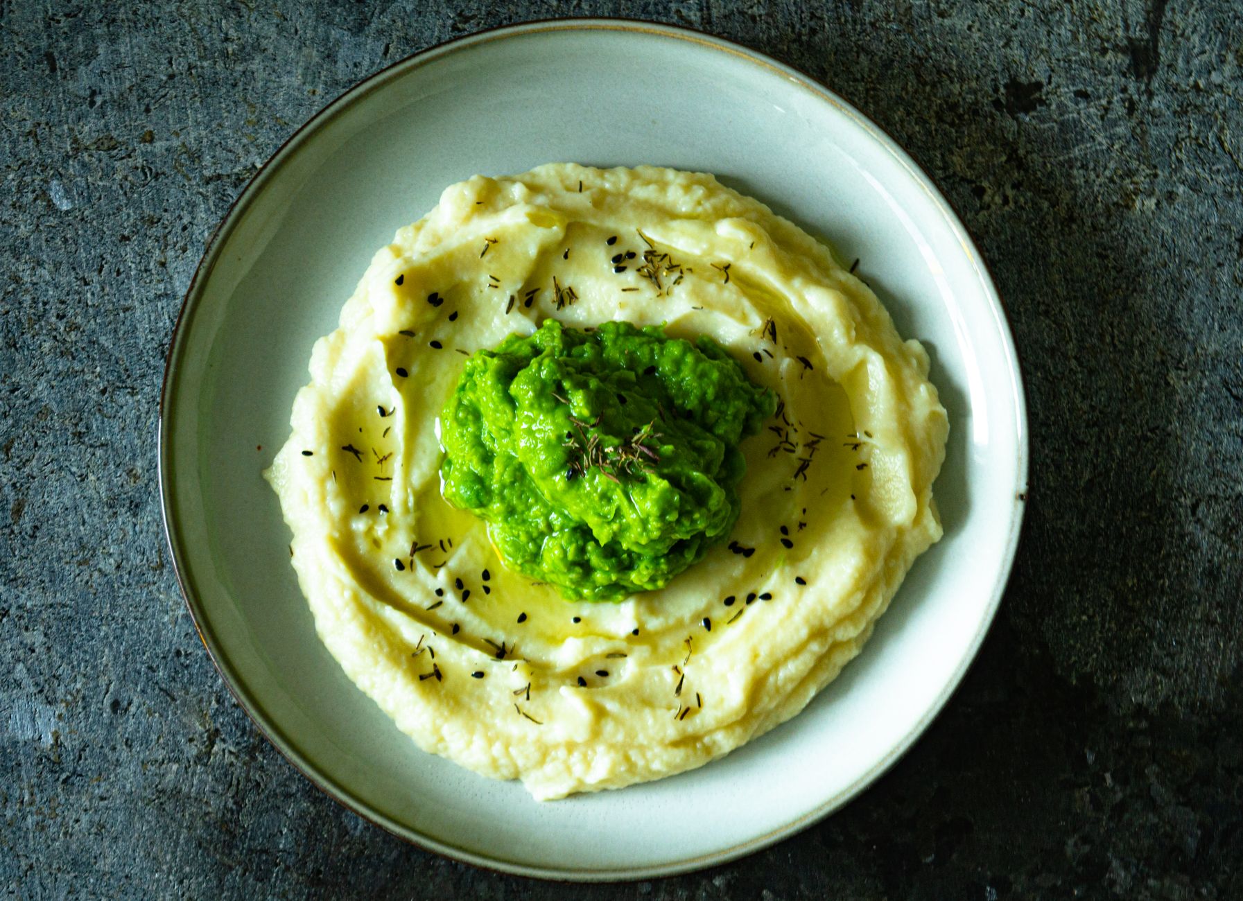 Garlic Herb mashed Cauliflower