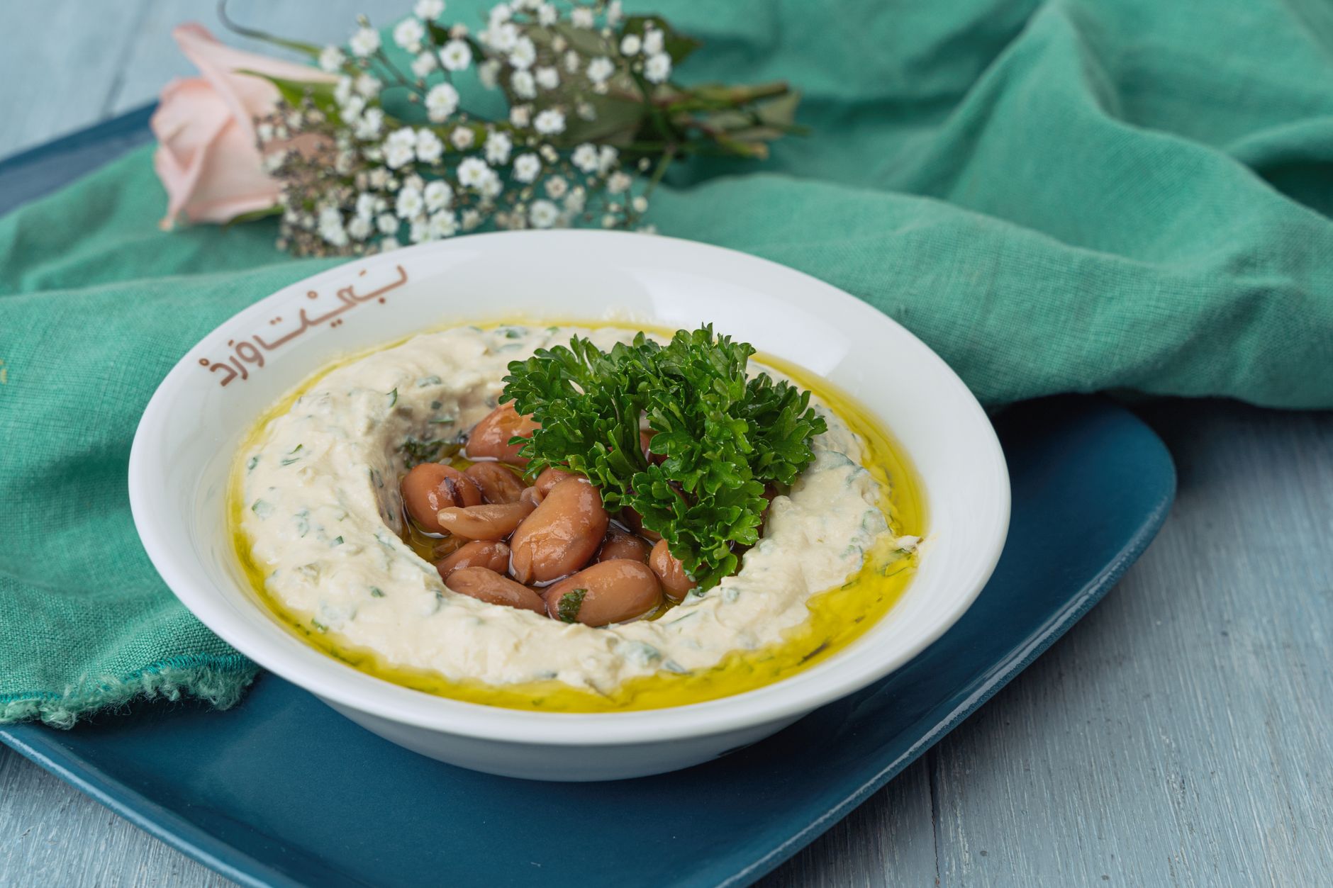 Creamy butter beans with crispy crumbs