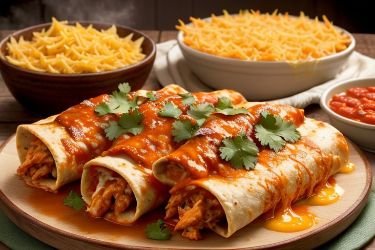 Buffalo Chicken Enchiladas
