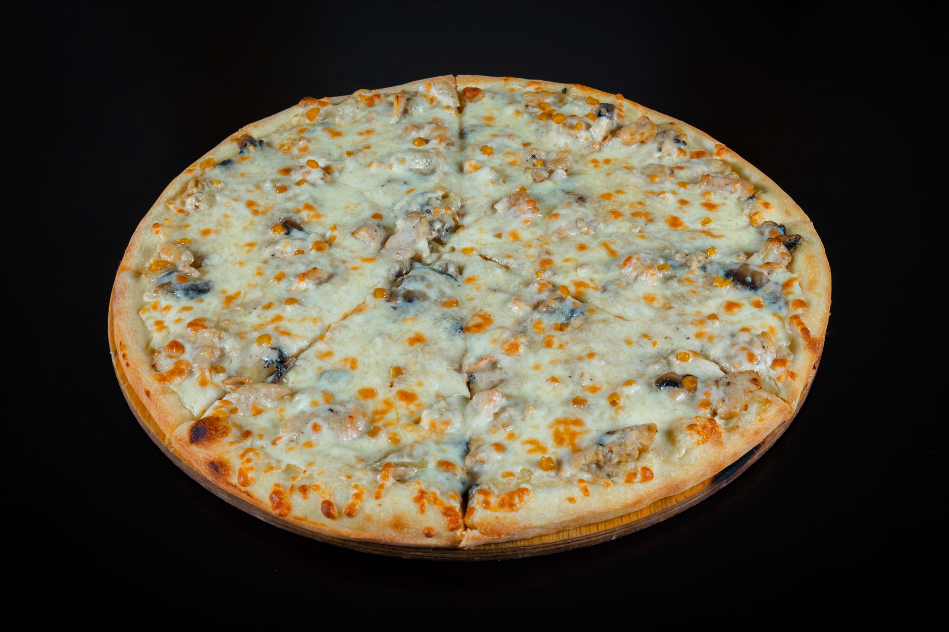 Turkey Alfredo Pizza