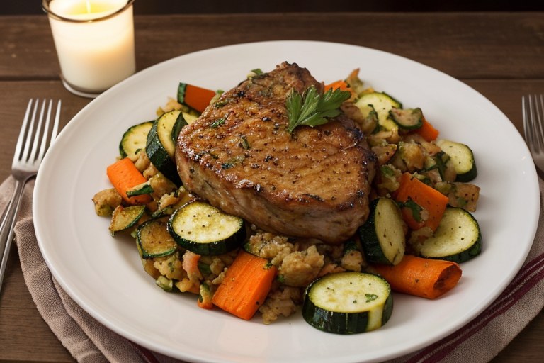 Zucchini Pork Chop Supper