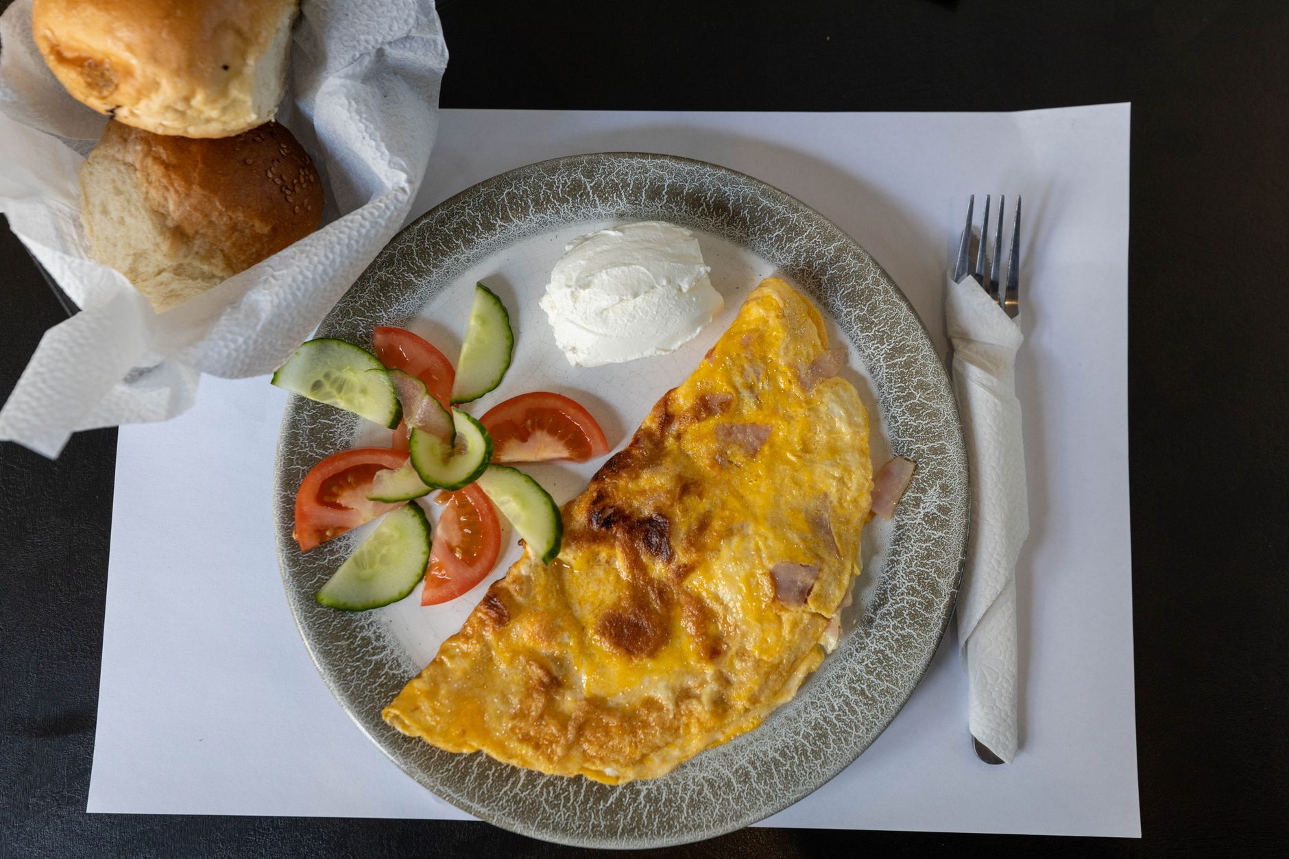 Veggie Omelet with Goat Cheese