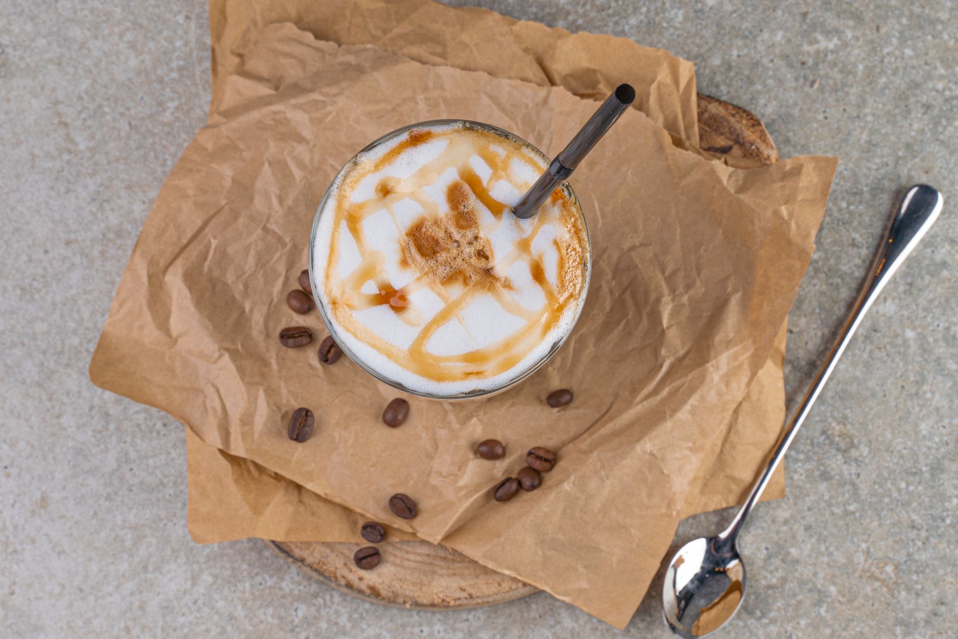 Hot caramel malted milk
