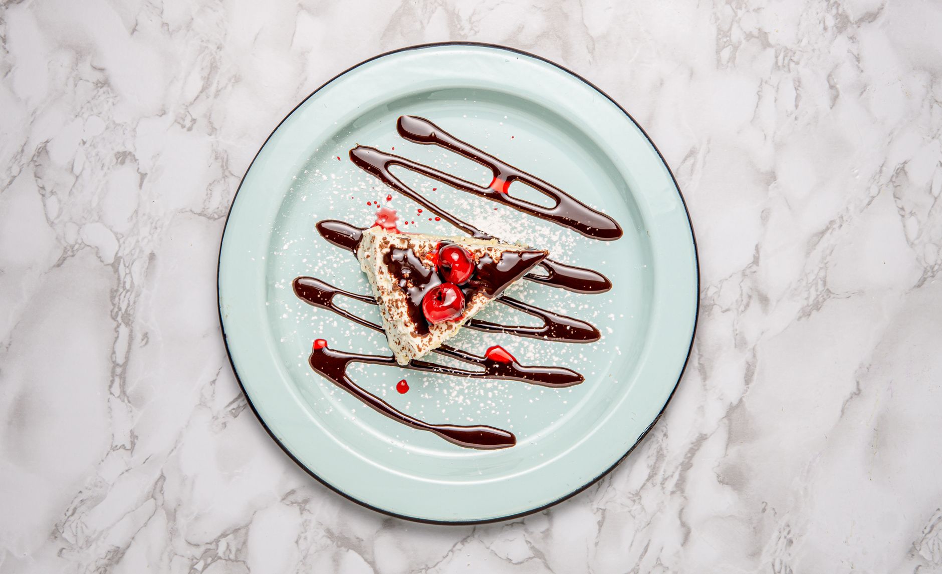 Cherry chocolate pavlova