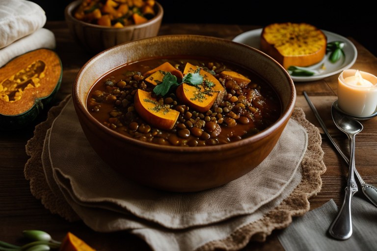 Smoky Lentil Chili with Squash