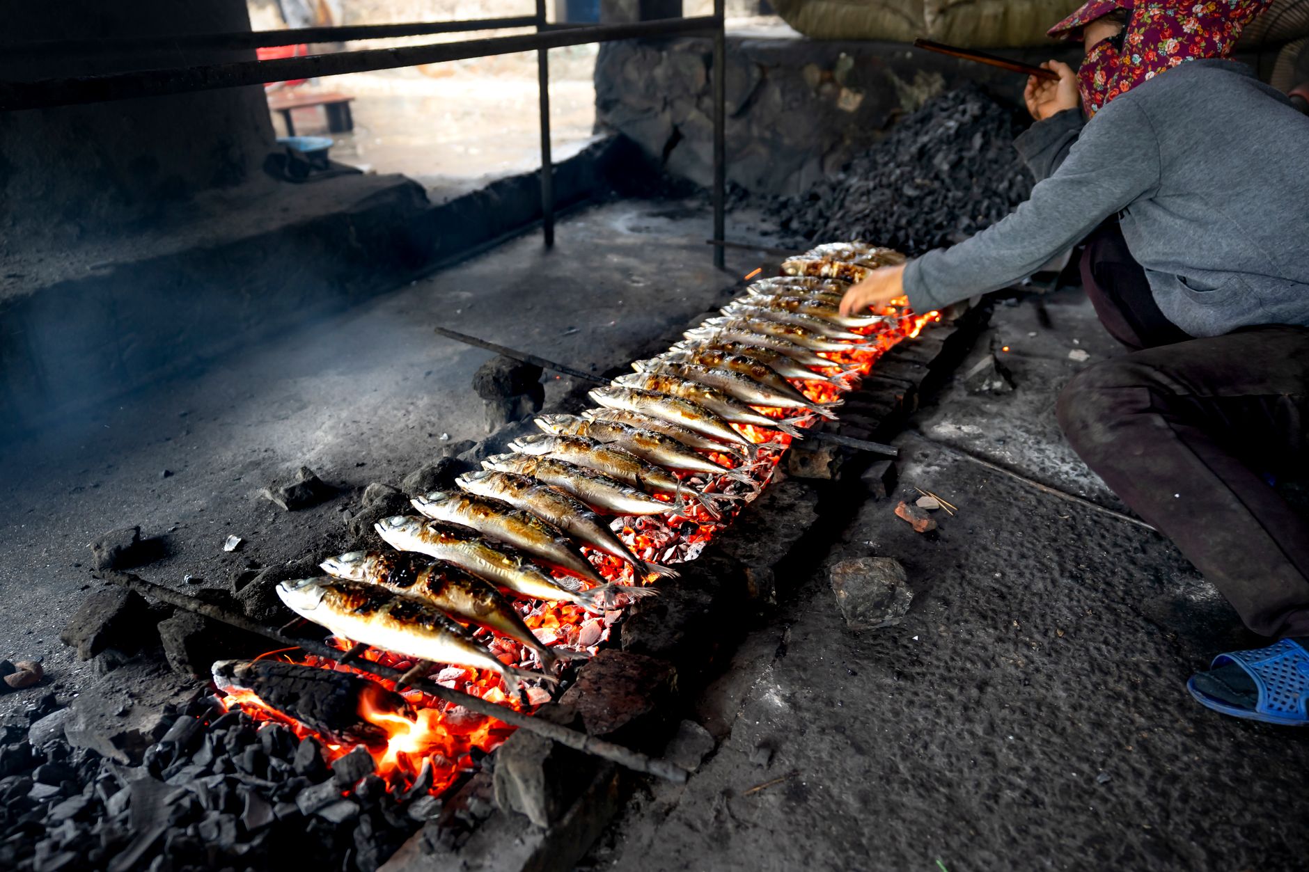Grilled Portuguese sardines