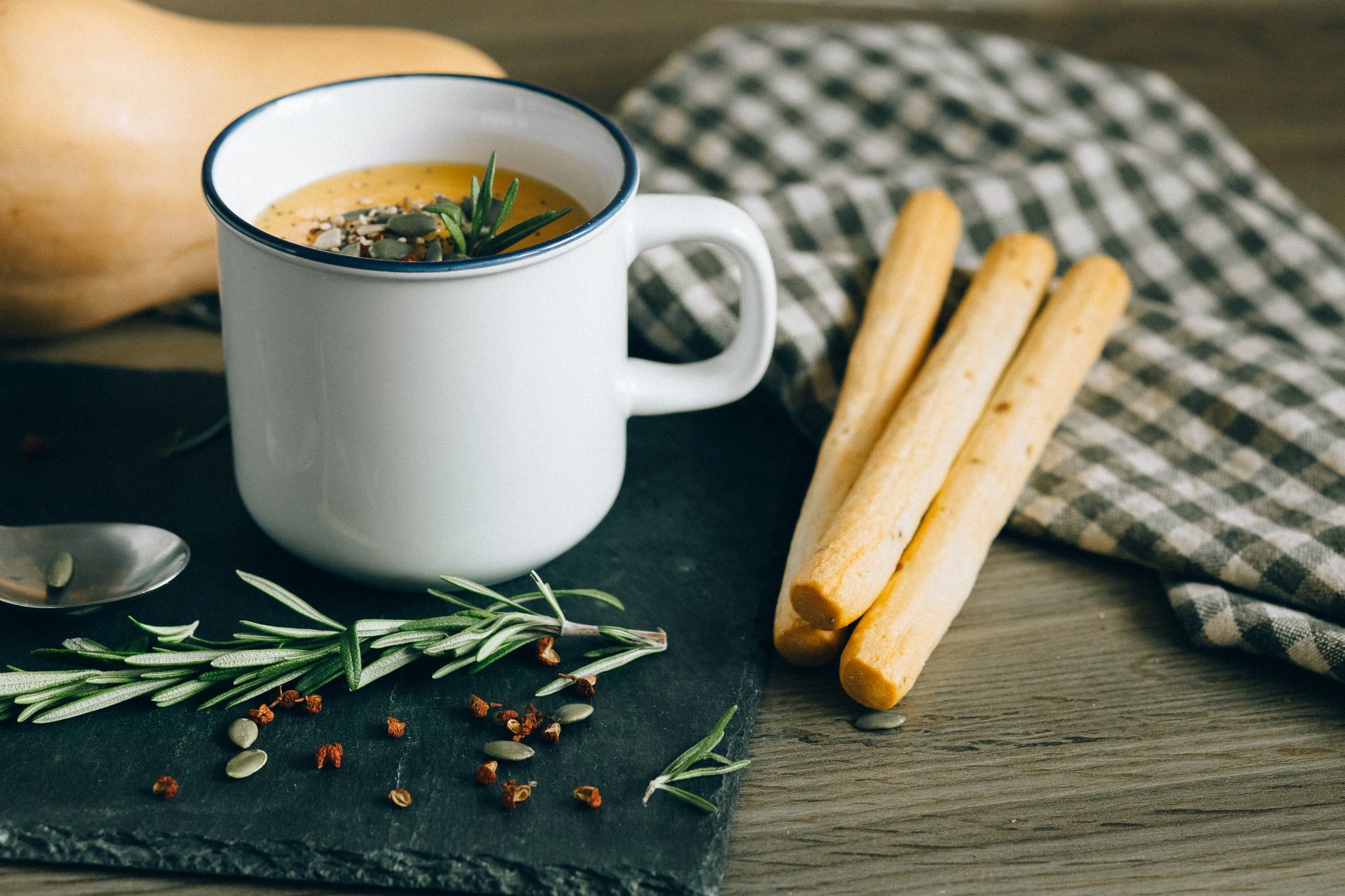 Easy Rosemary Garlic White Bean Soup