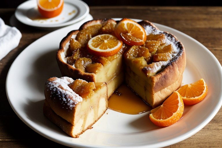 Marmalade & whisky bread & butter pudding