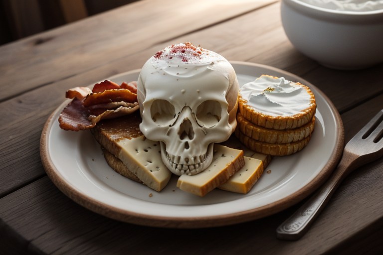 Halloween Cheese Skull