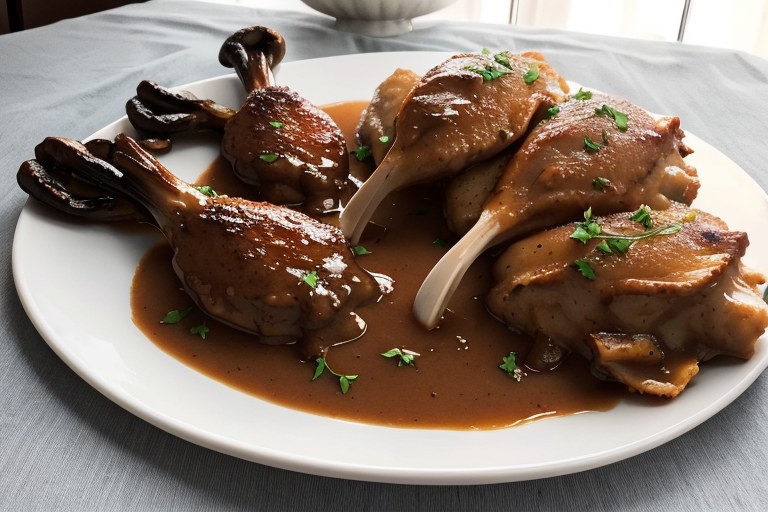 Turkey Legs with Mushroom Gravy