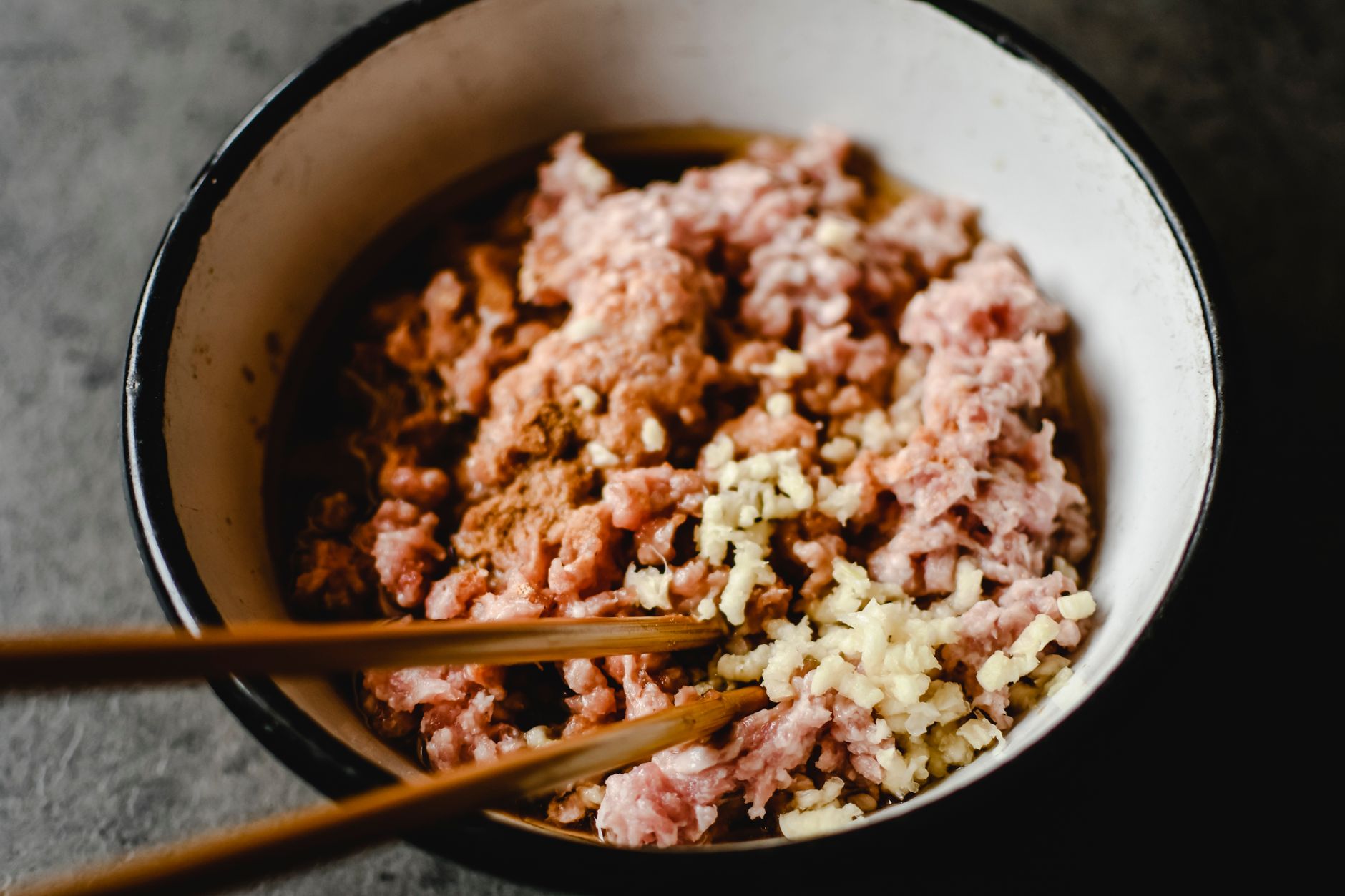 Hoisin pork with garlic & ginger greens
