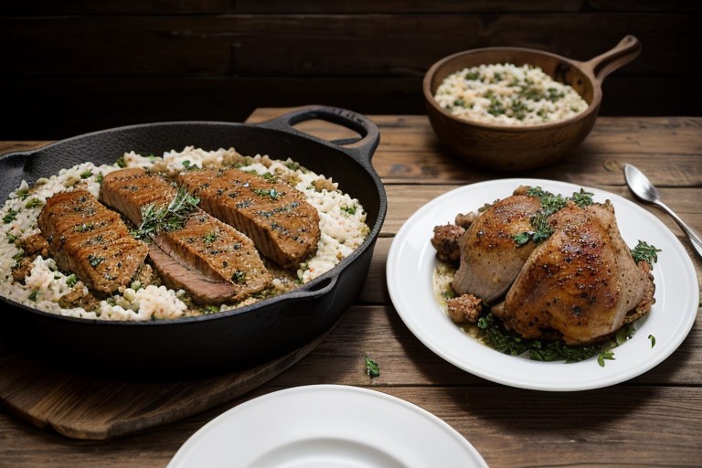 Greek Turkey and Rice Skillet