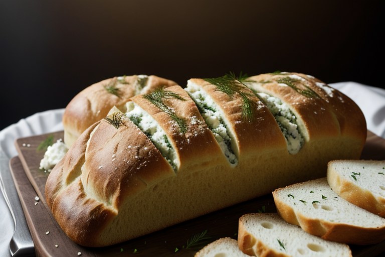 Courgette, dill & feta breads