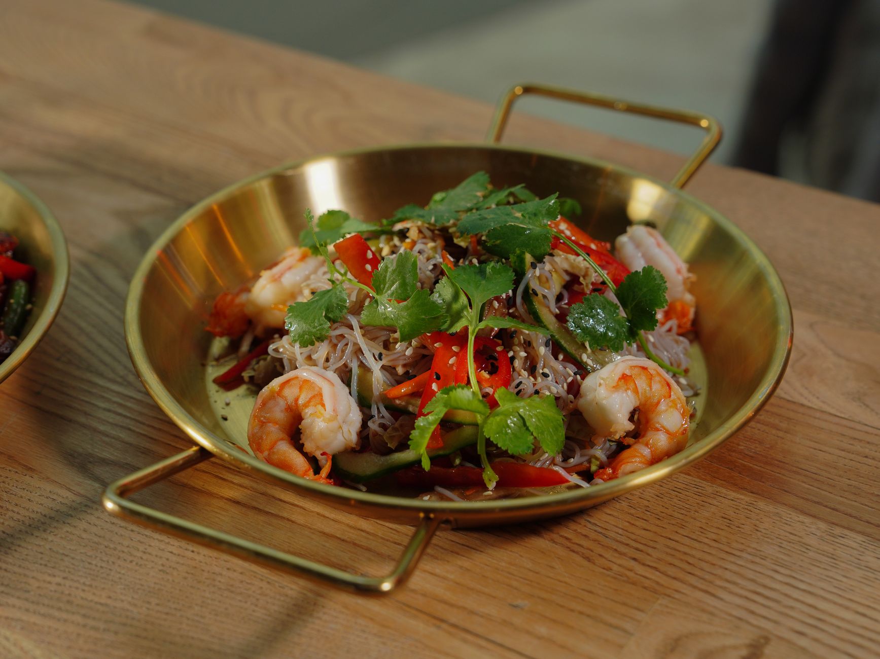 Prawn & noodle salad with crispy shallots