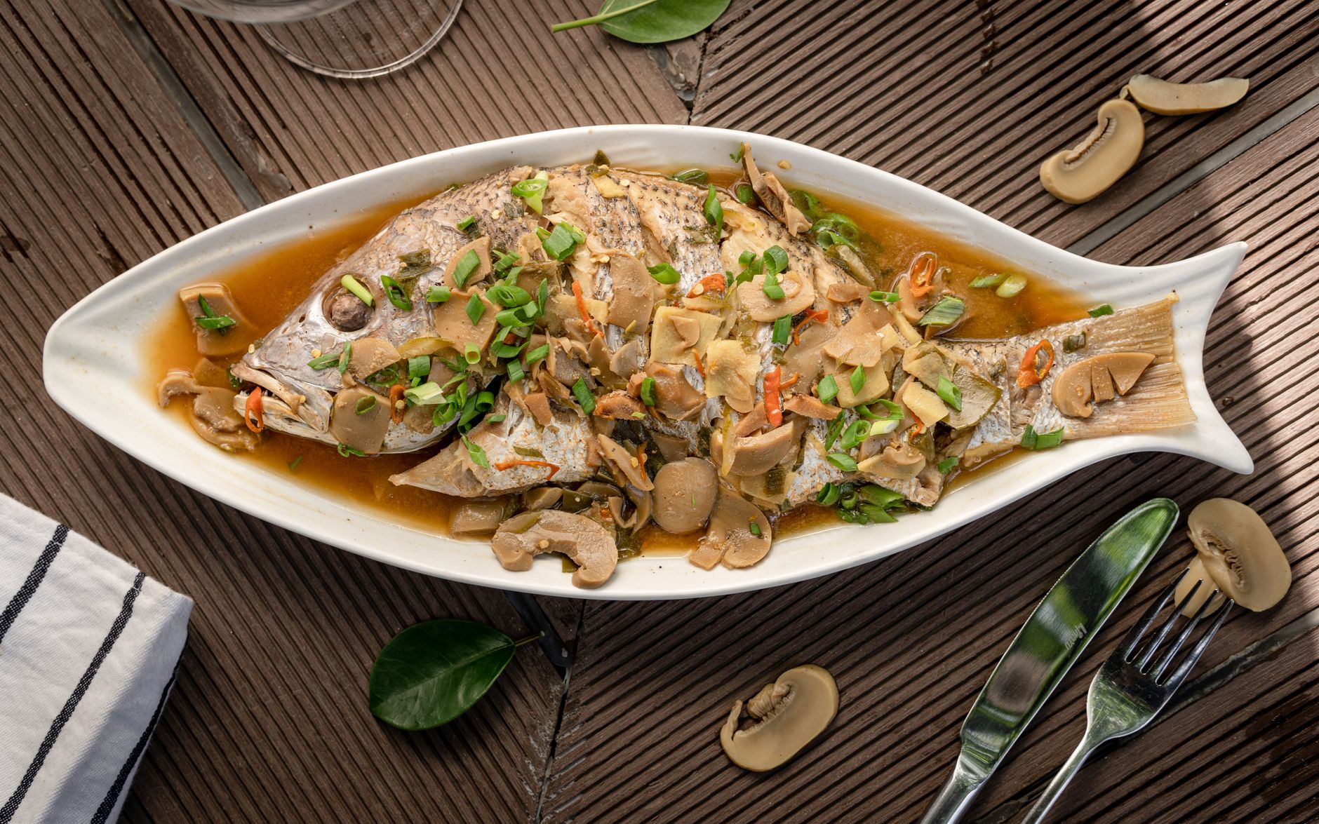 Thai-style steamed fish