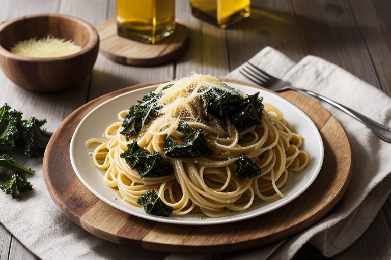 Garlic Parmesan Kale Pasta