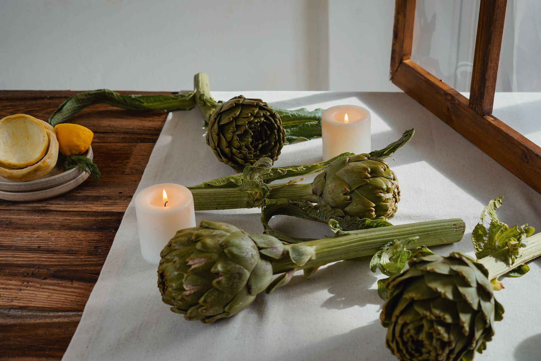 Roasted Artichokes with Lemon Aioli