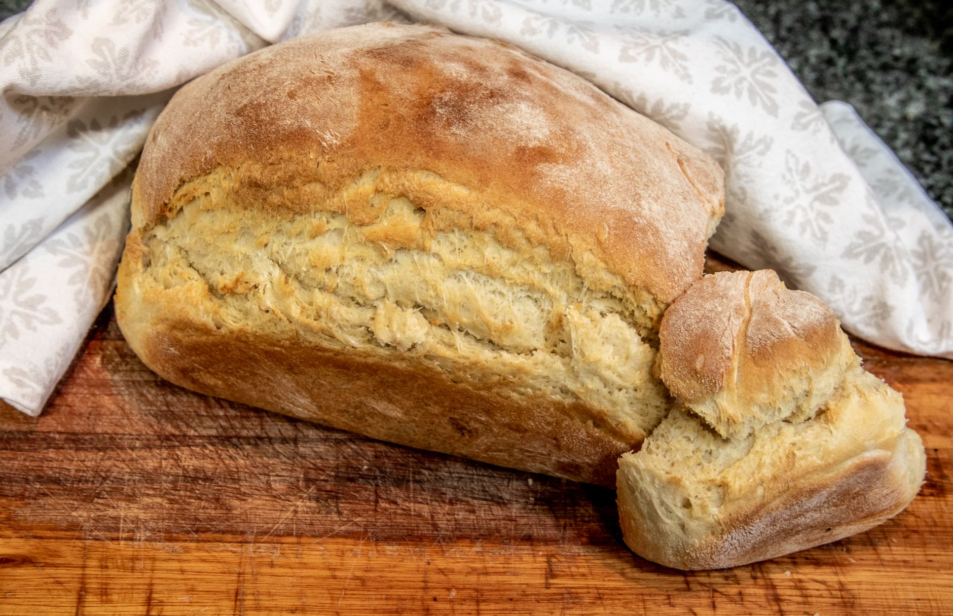 No Knead English Muffin Bread