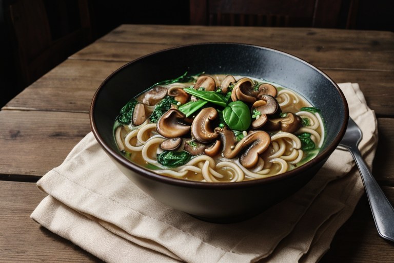 Vegan Creamy Mushroom Ramen