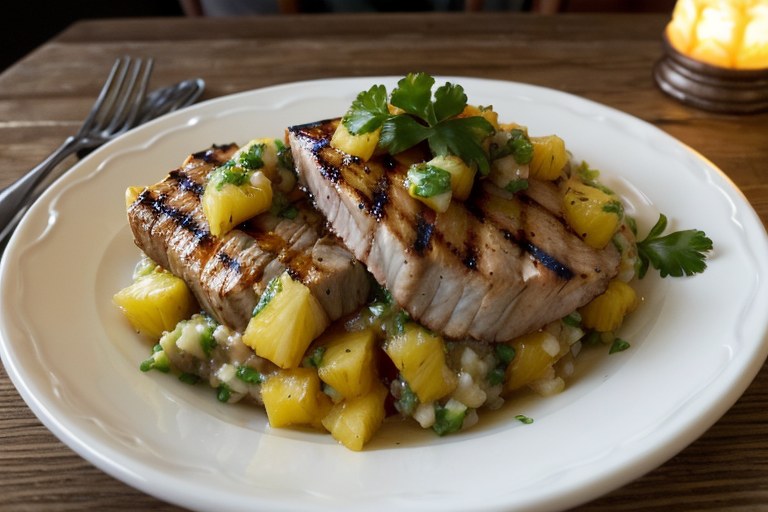 Grilled Tuna with Pineapple Salsa