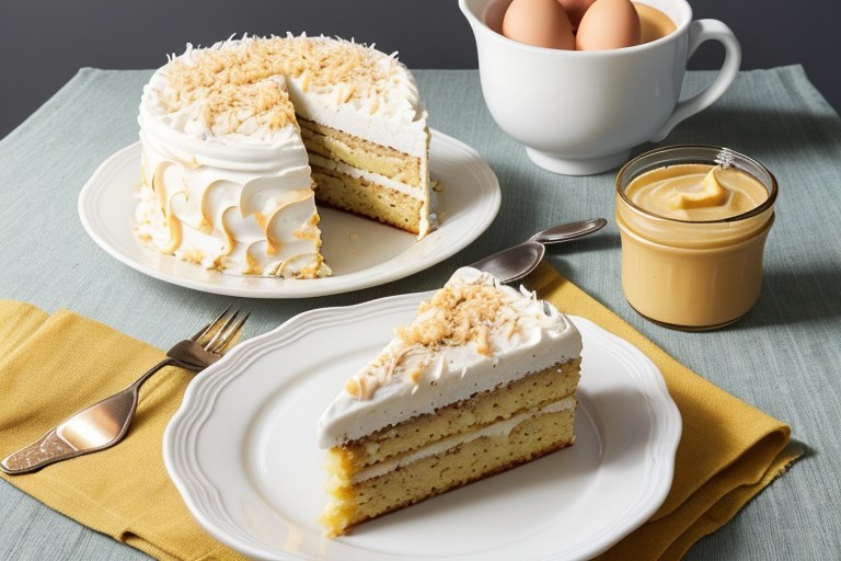 Double Butterscotch Coconut Cake