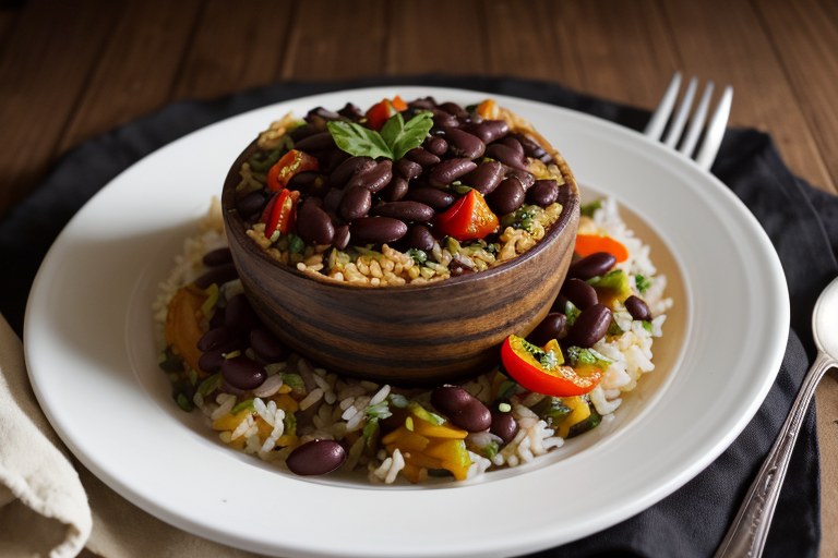 Black Beans with Bell Peppers & Rice