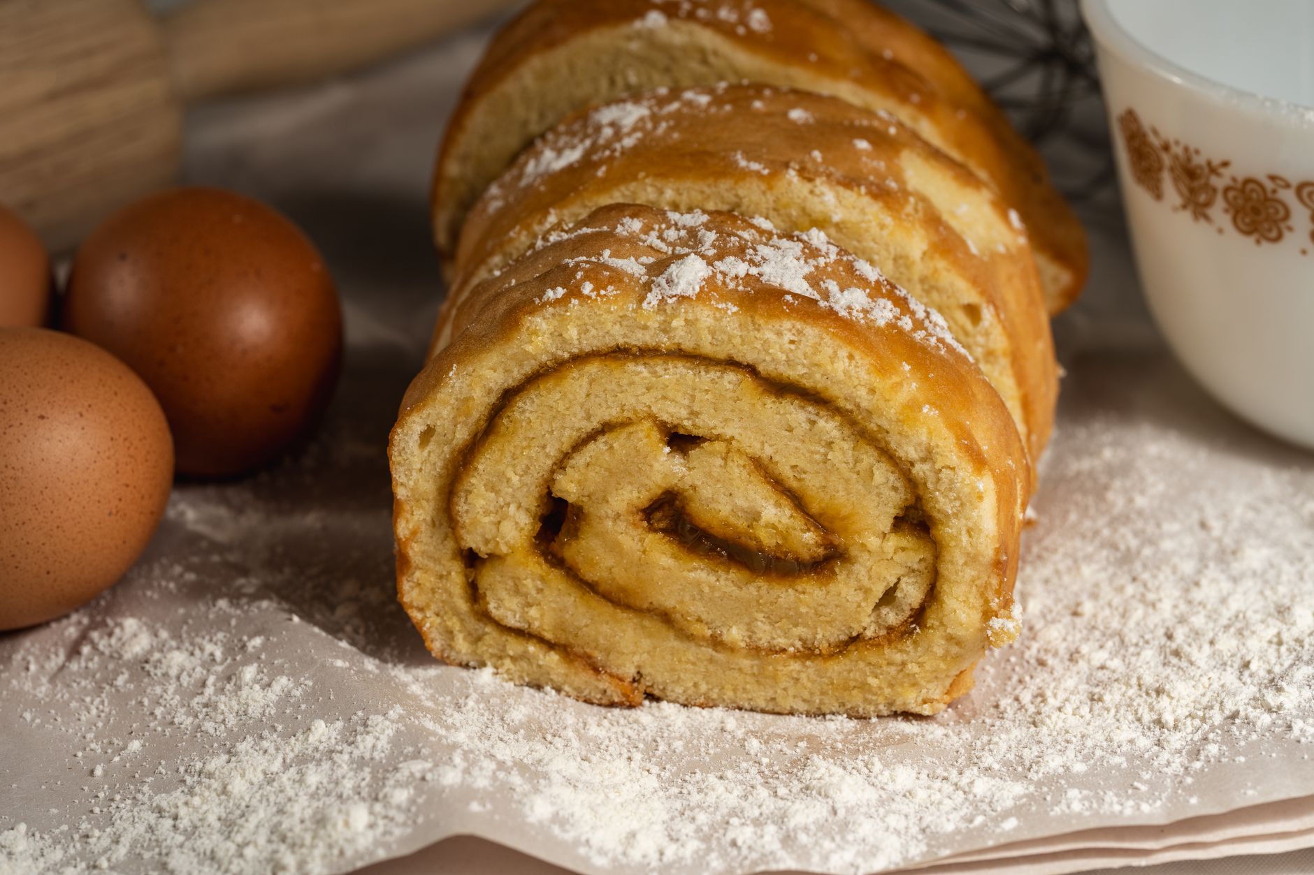 Caramel Banana Cake Roll