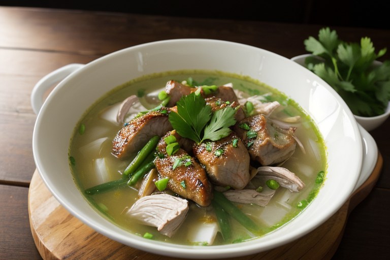 Thai green chicken soup