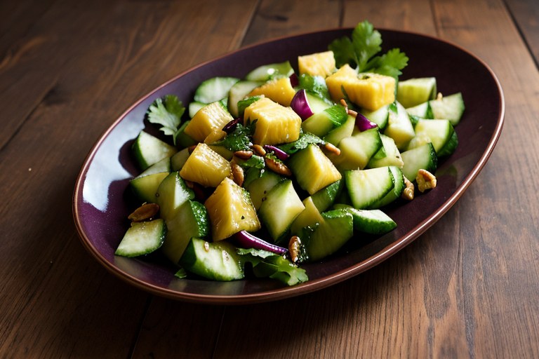 Spicy Pineapple Cucumber Salad