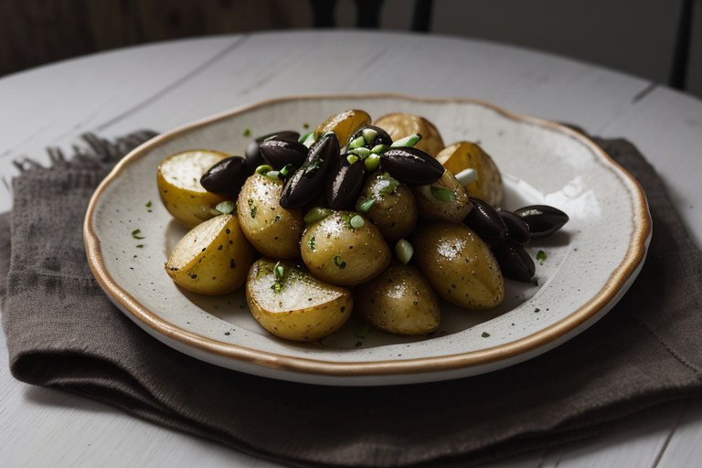 Crushed new potatoes