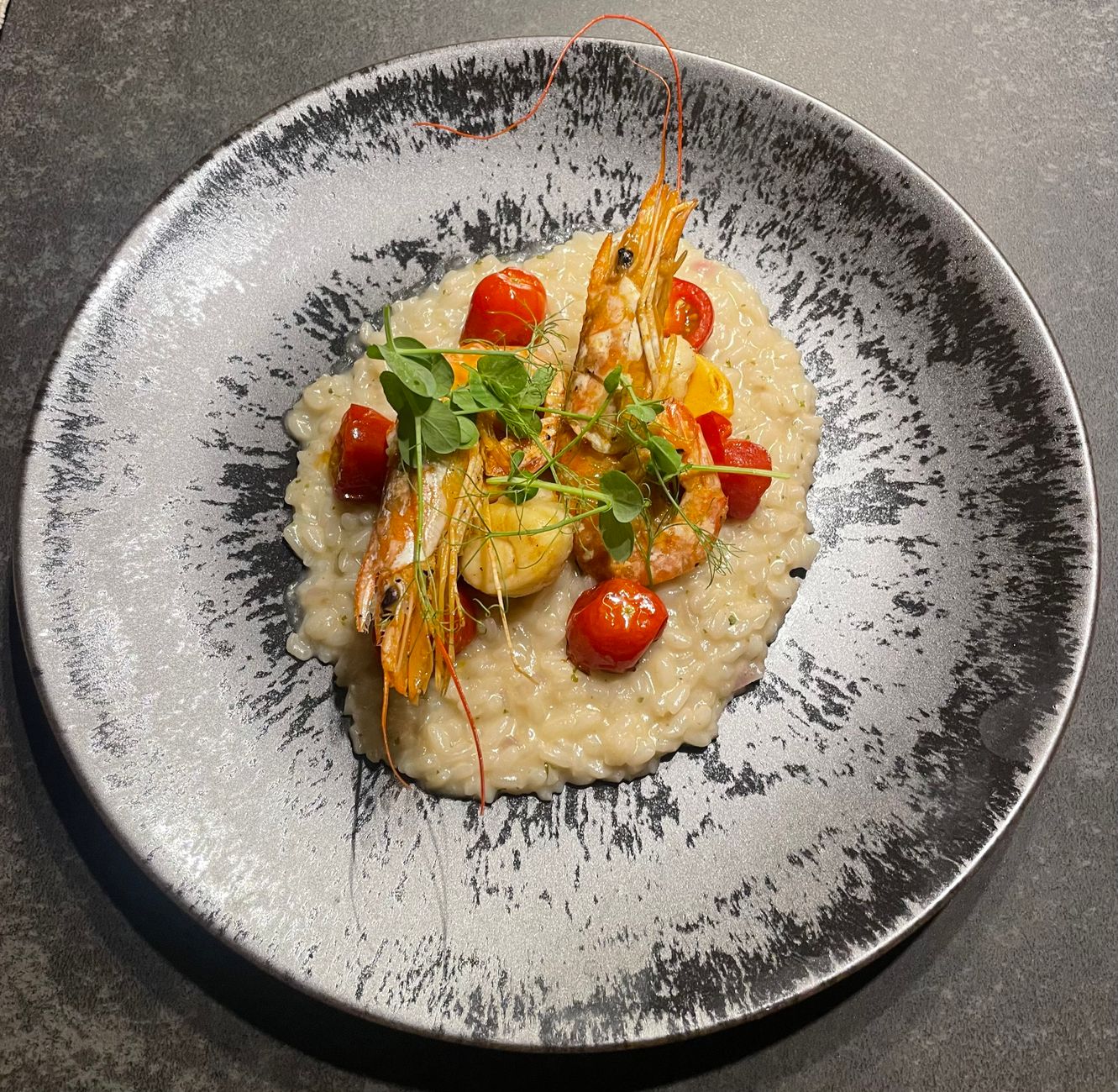Tomato & courgette risotto