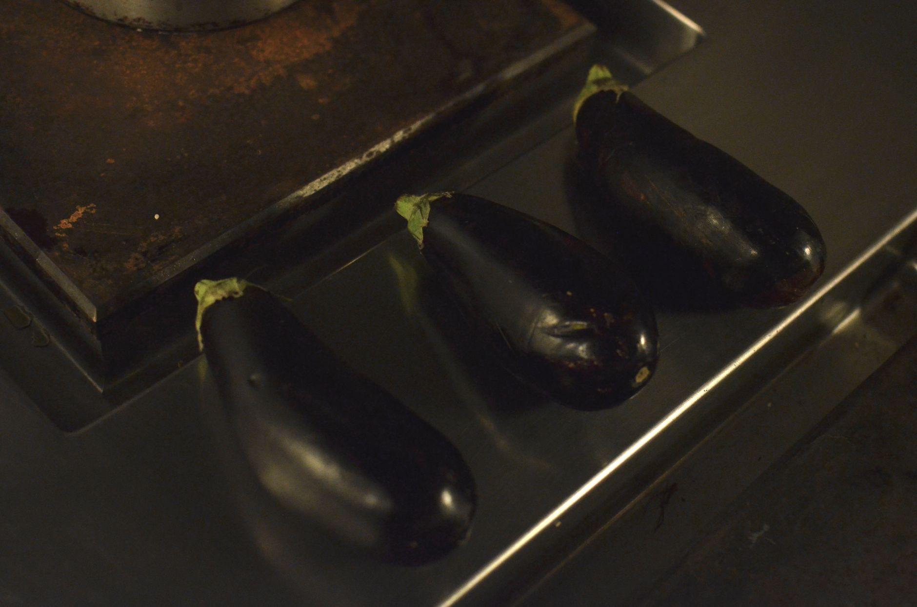 Smoked aubergine purée