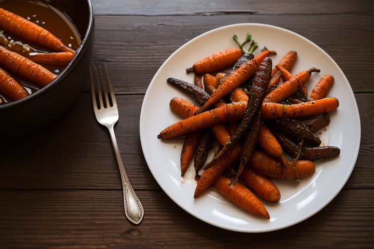 Roasted Carrots with Honey Balsamic Glaze