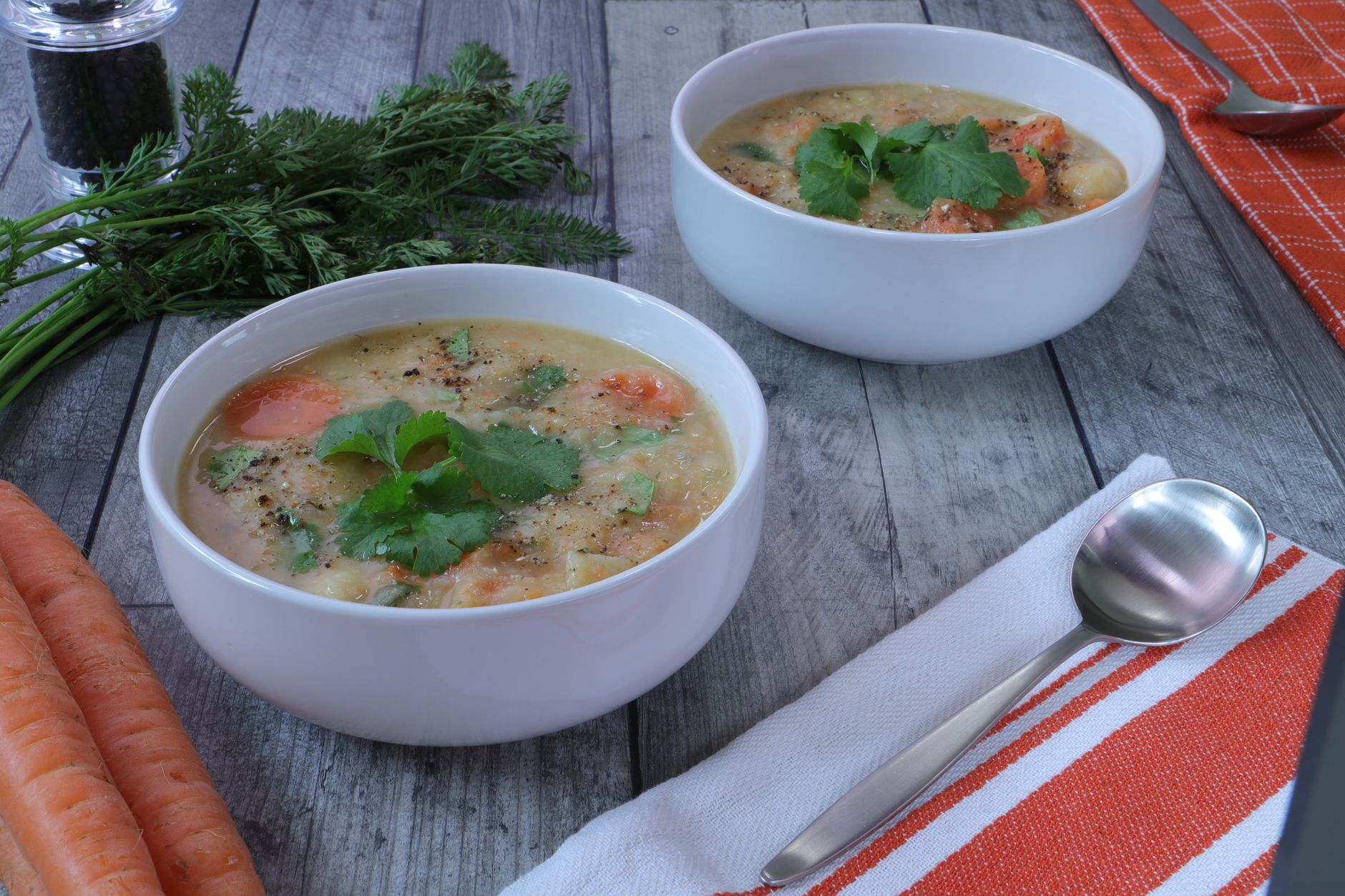 Creamy Sweet Potato and Veggie Soup