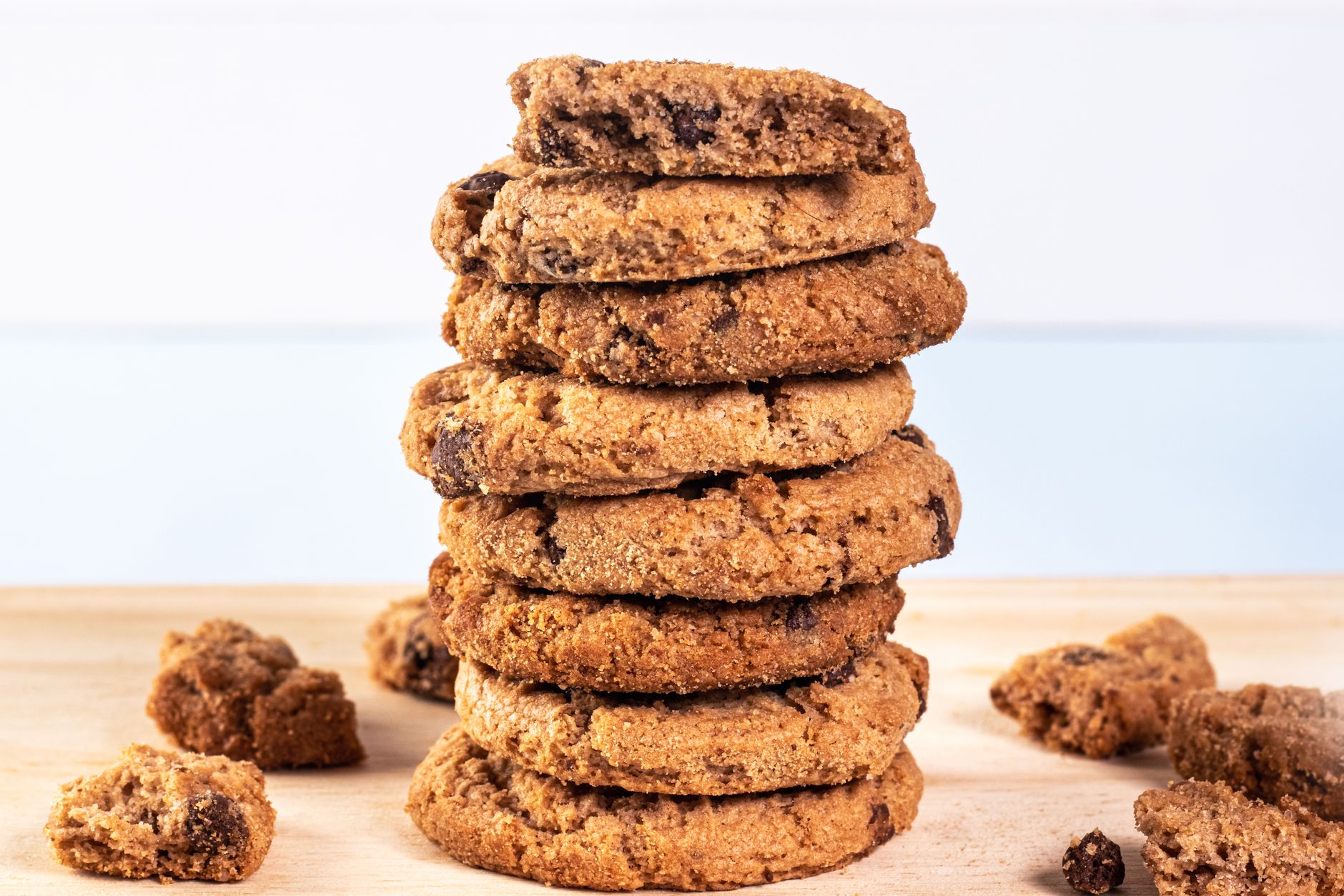 Double choc peanut butter cookies