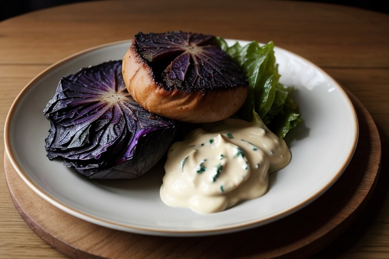 Blackened Cabbage with Chipotle Mayo