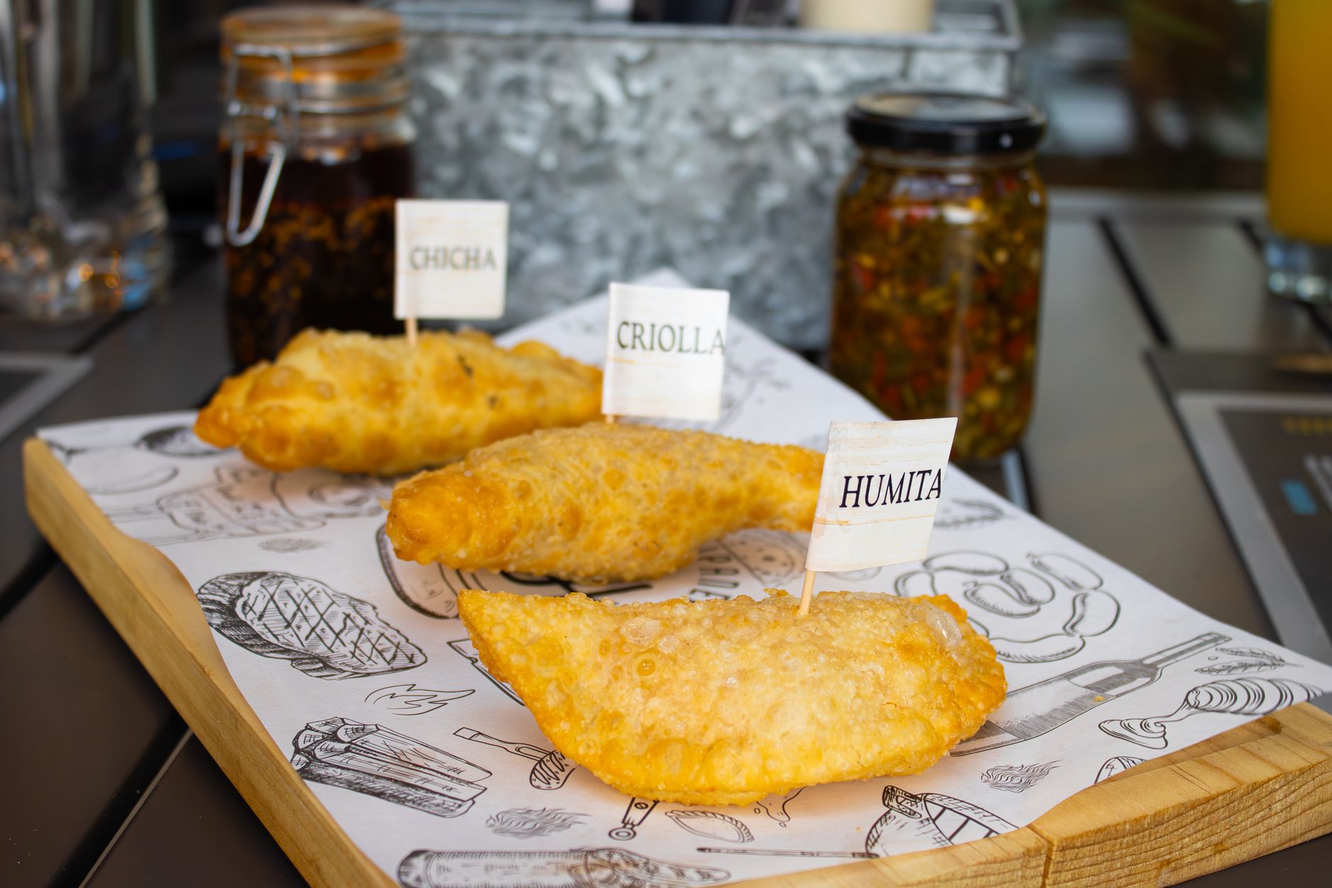 Corn, cheese & chilli empanadas
