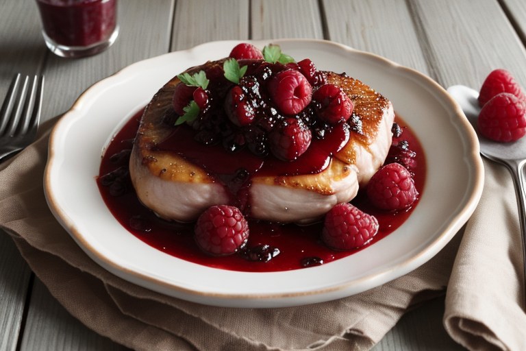 Skillet Chicken with Raspberry Sauce