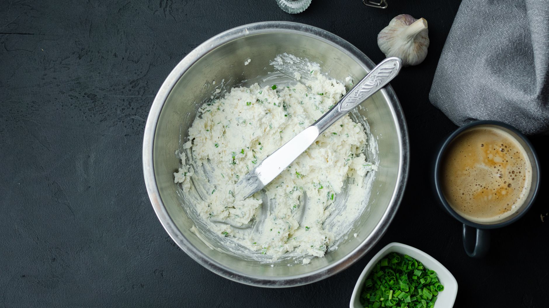Garlic Herb Whipped Cottage Cheese Dip