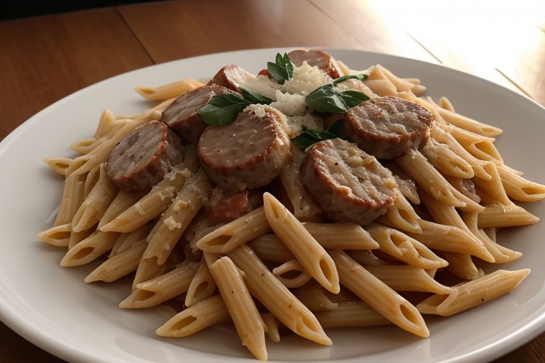 Cheesy Sausage Penne