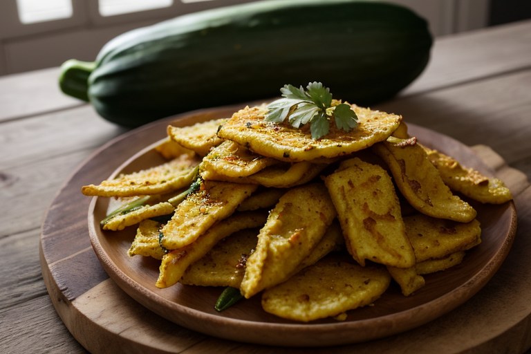 Chilli cheesy courgette chips