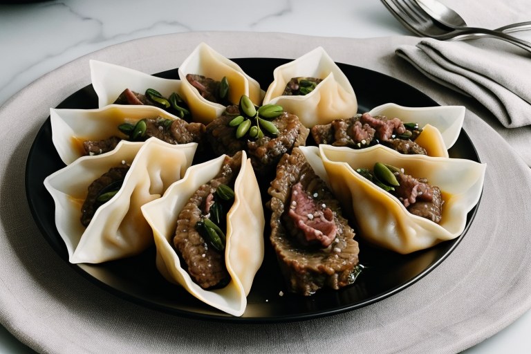 Air-Fryer Beef Wellington Wontons
