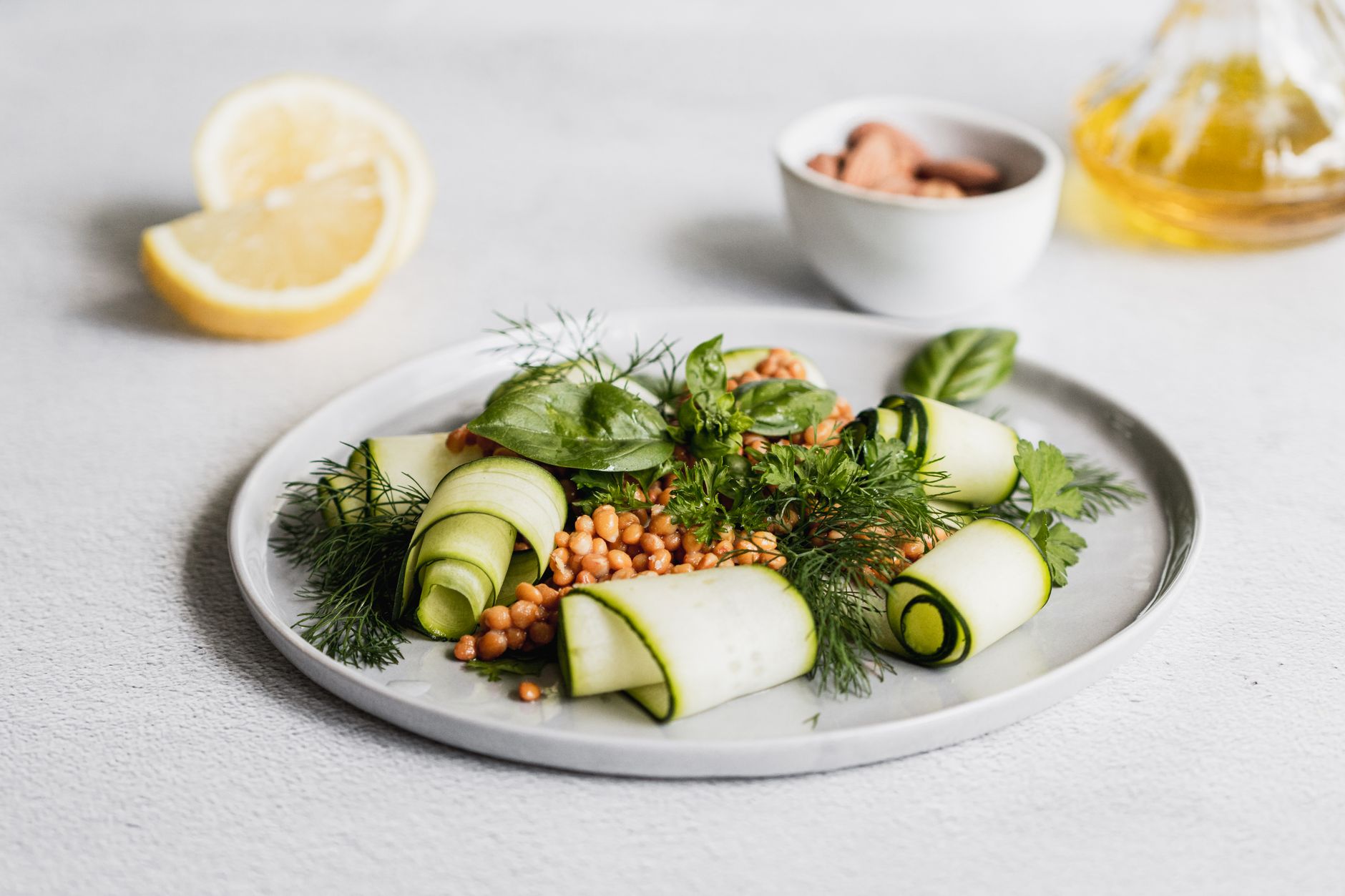 Zucchini, Corn, and Toasted Almond Salad