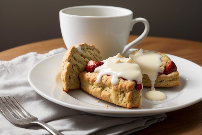 White Chocolate Strawberry Scones
