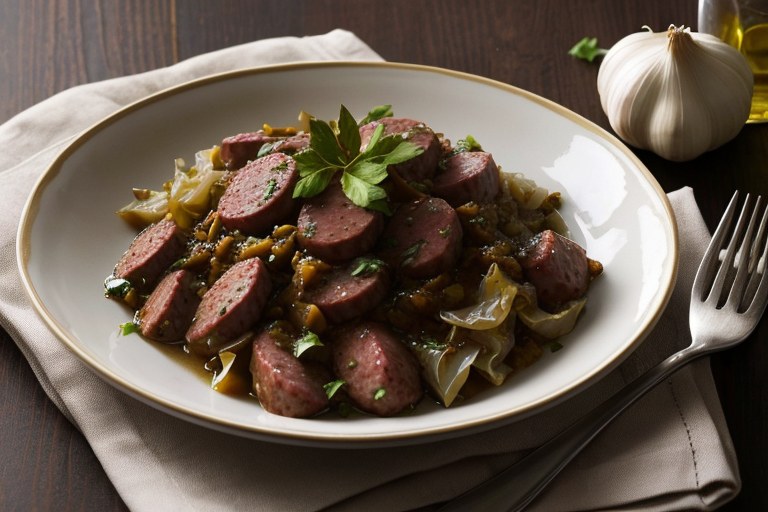 Kielbasa and Cabbage Skillet