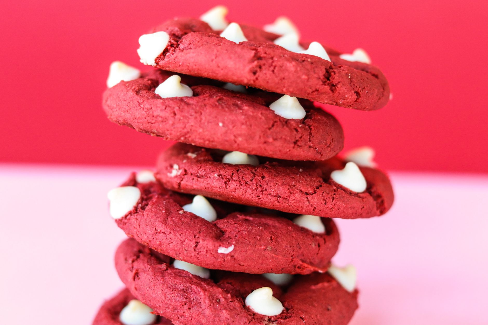 Chocolate Chip Red Velvet Whoopie Pies