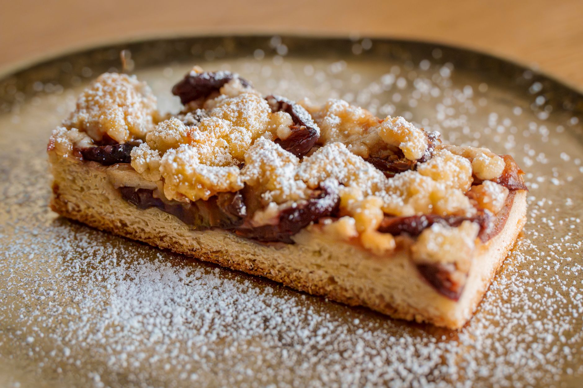 Plum upside-down cake